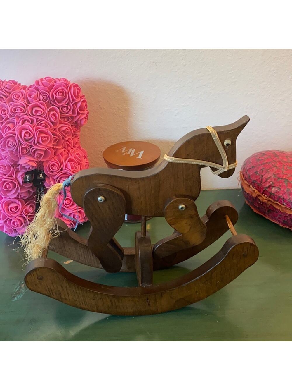 Wooden rocking horse